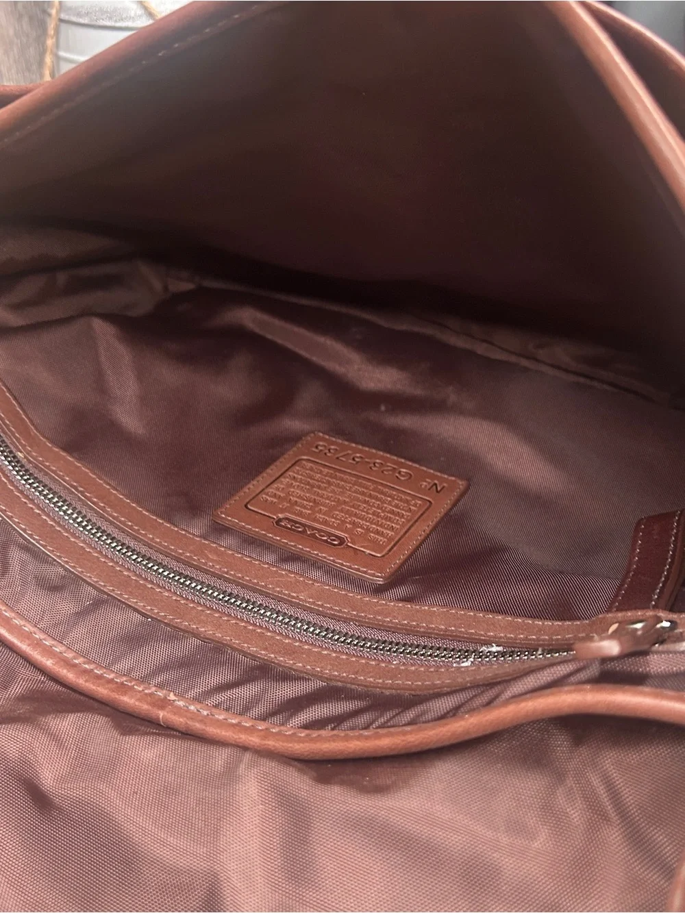Coach Vintage Glove‑Tanned Leather Messenger Bag Brown Crossbody G23‑5735